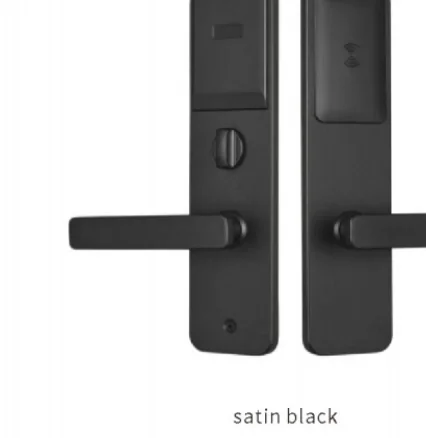 Satin Black Card Hotel Lock: finishes and versions